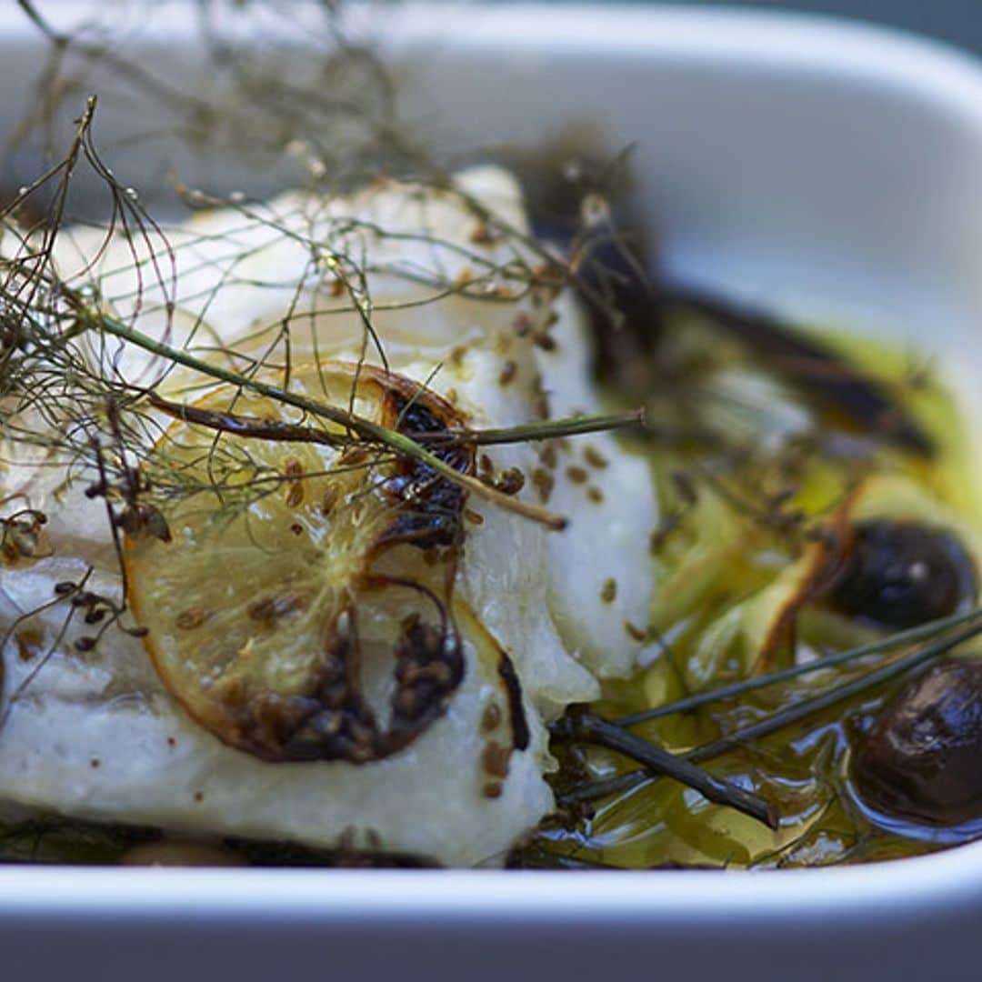 Bacalao fresco con eneldo y limón