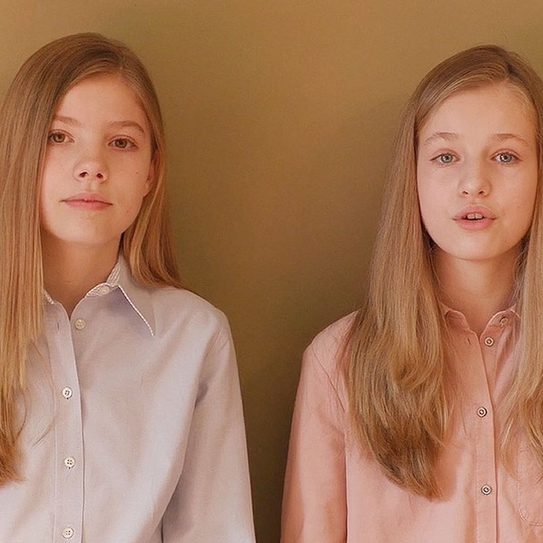 Leonor y Sofía: 'Queremos dar las gracias a todas las personas que están ayudando y cuidando a los demás'