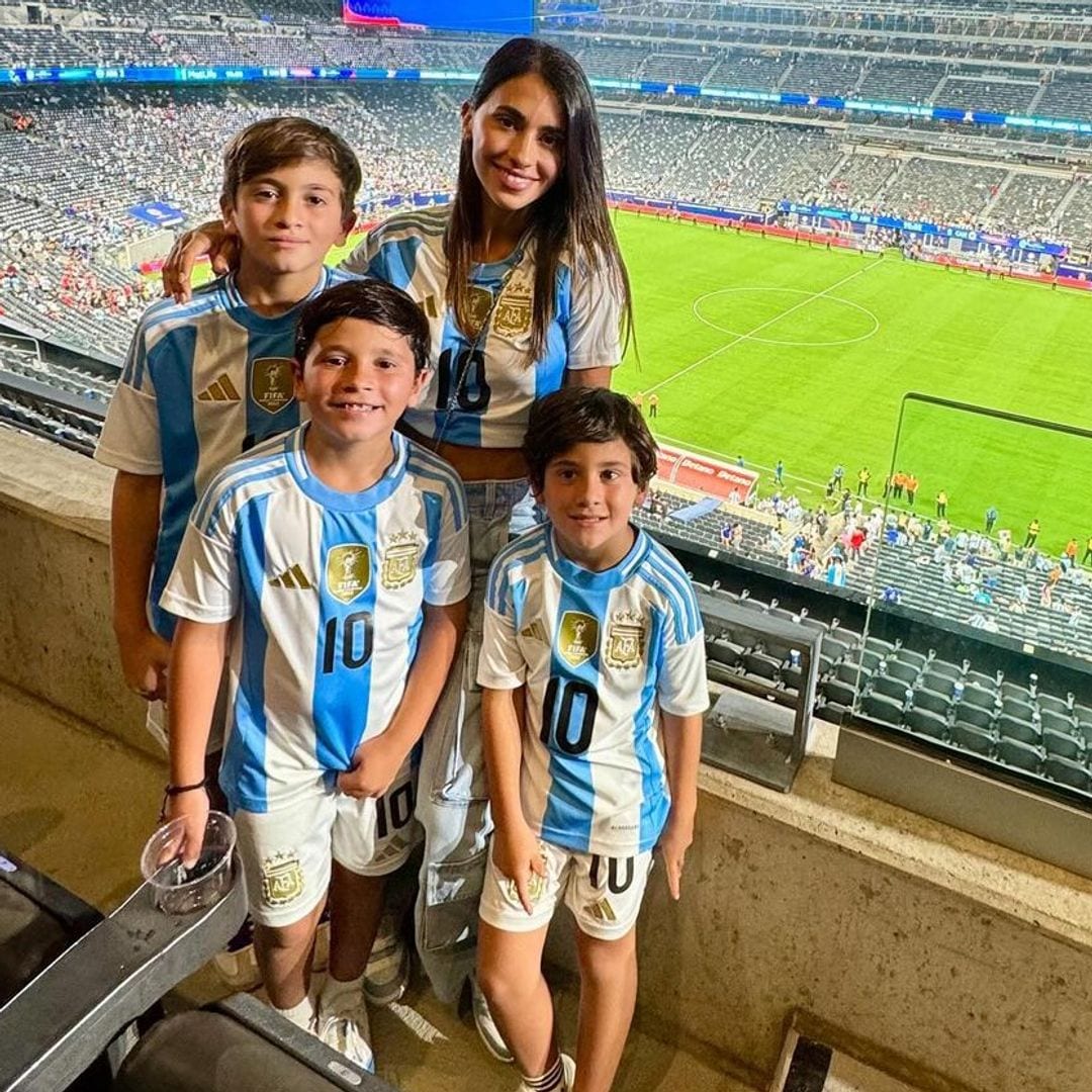 Antonela y sus tres hijos, el talismán de Messi en su última Copa América