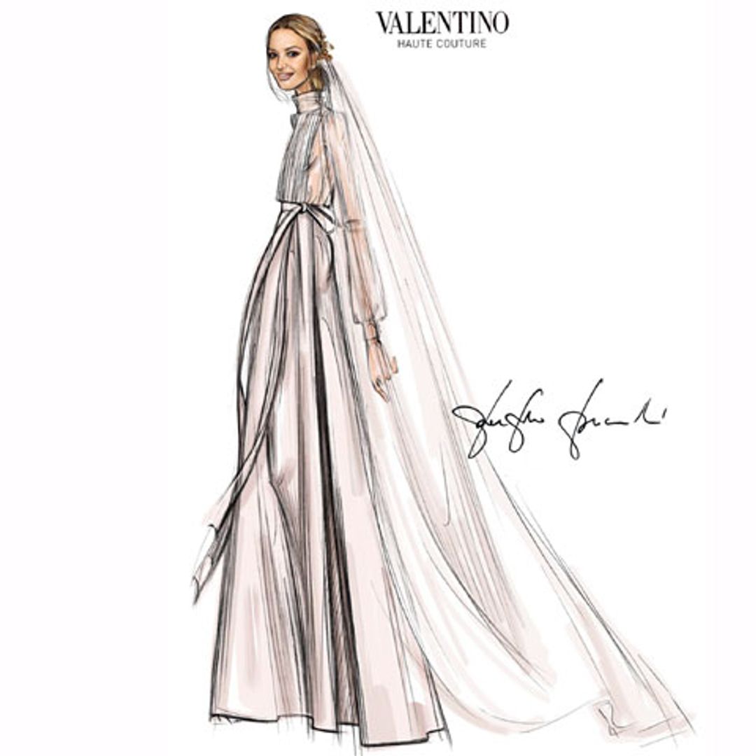 Así imaginó el diseñador el vestido que enamoró a Marta Ortega