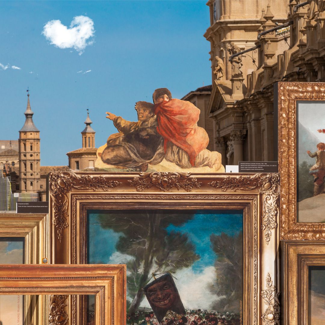 Pinturas de Goya en la plaza del Pilar, Zaragoza