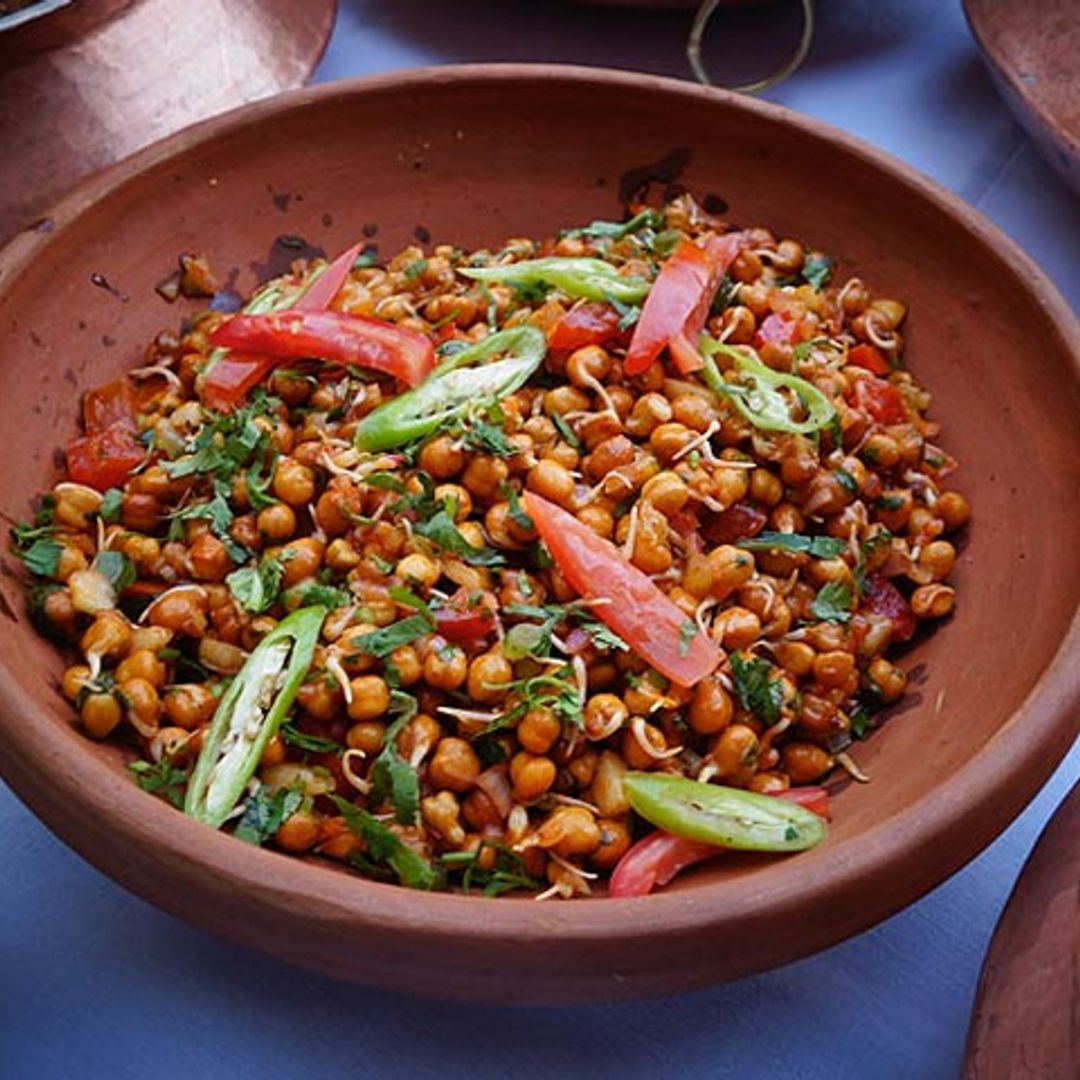 Ensalada de brotes de garbanzos