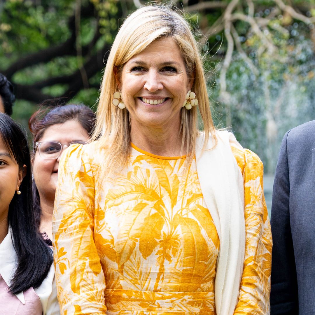 De Bombay a Nueva Delhi, el viaje a India de Máxima de Holanda en cuatro looks, varios homenajes y unos pendientes florales de Zara