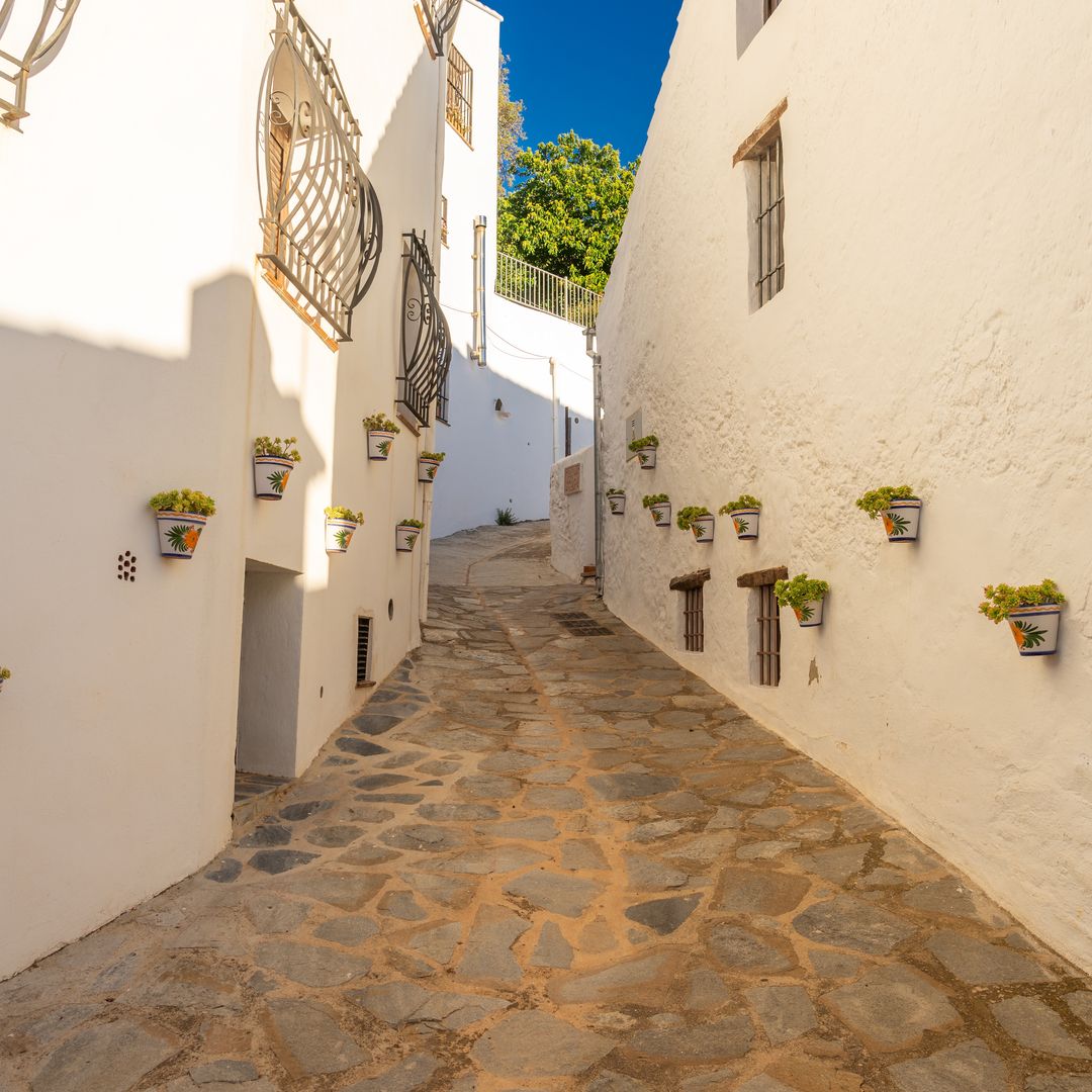 Bonita calle de Parauta, en el valle del Genal, Málaga