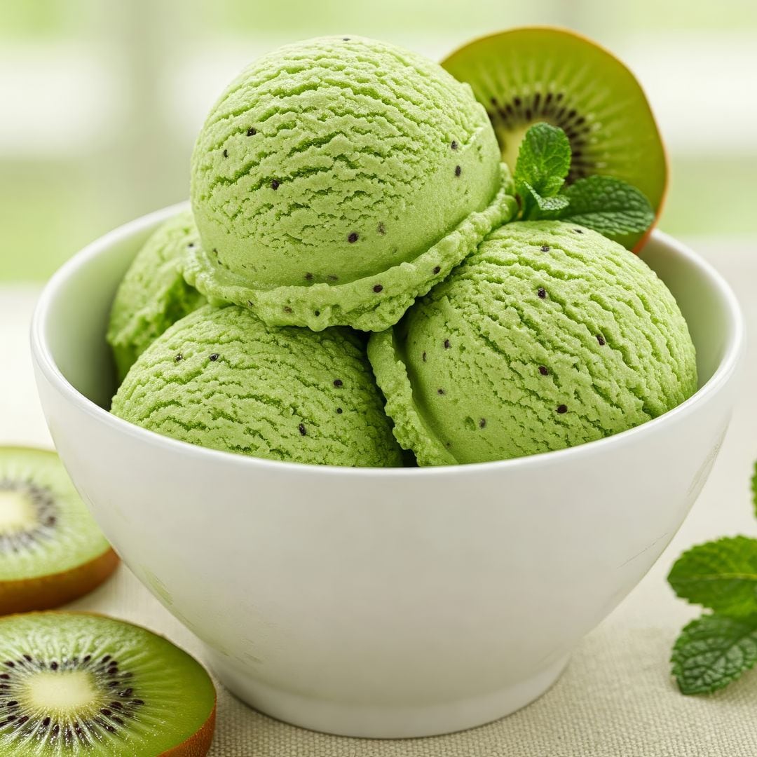 Helado de kiwi saludable