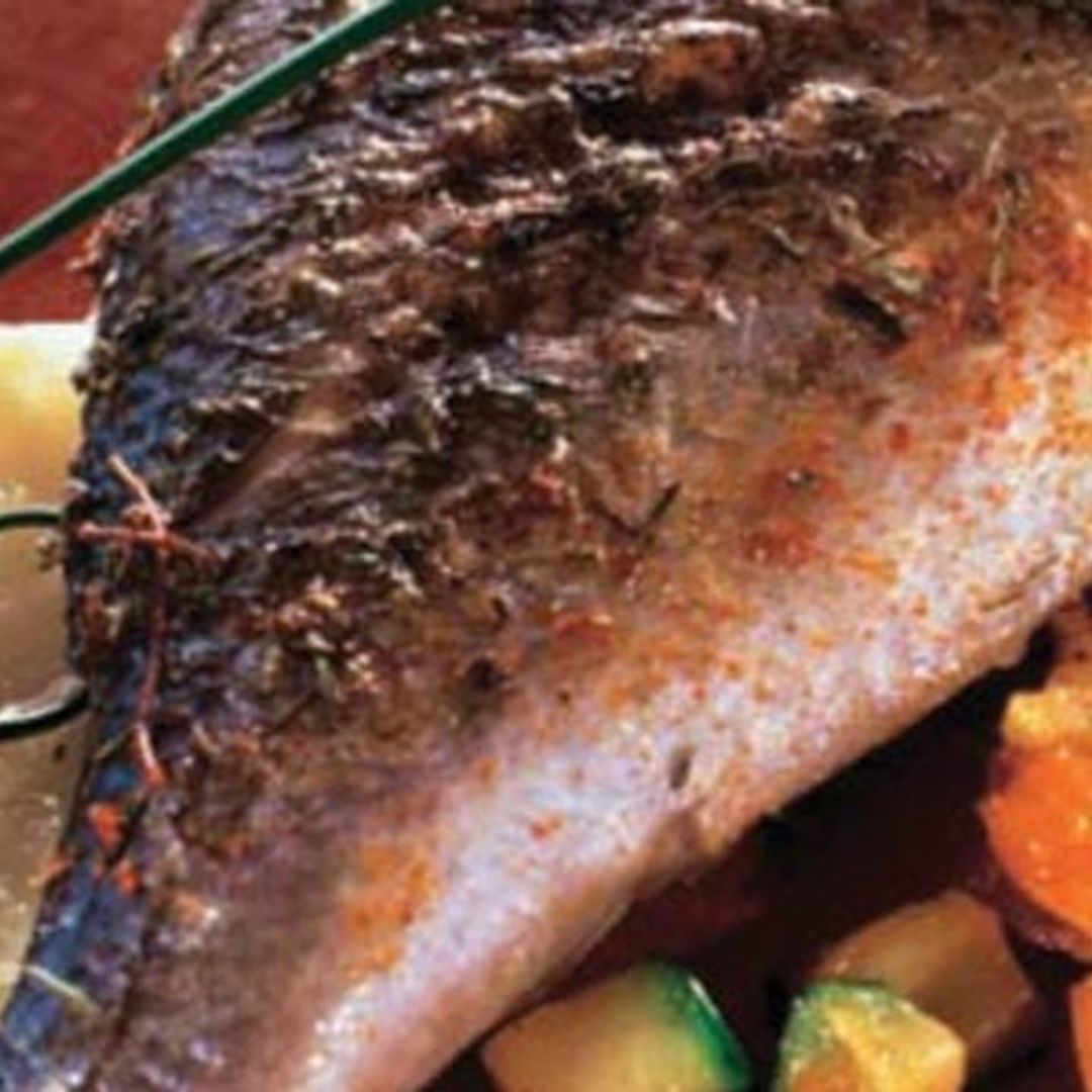 Dorada asada con especias