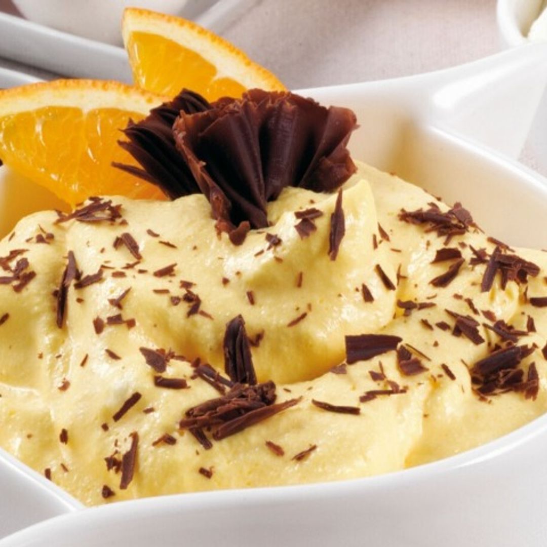 'Mousse' de naranja con chocolate negro