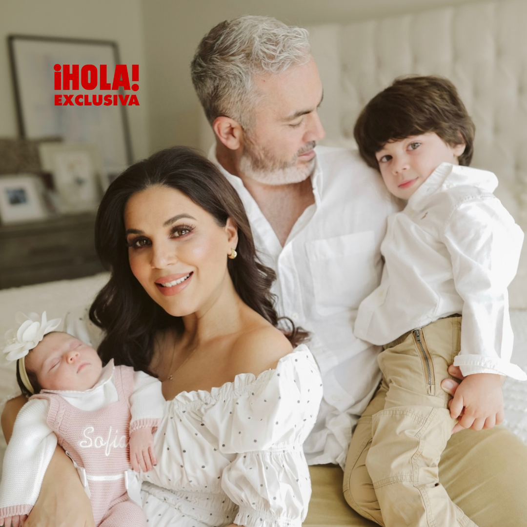 Aylen del Toro con su esposo Sebastian y sus hijos Bastian y Sofía