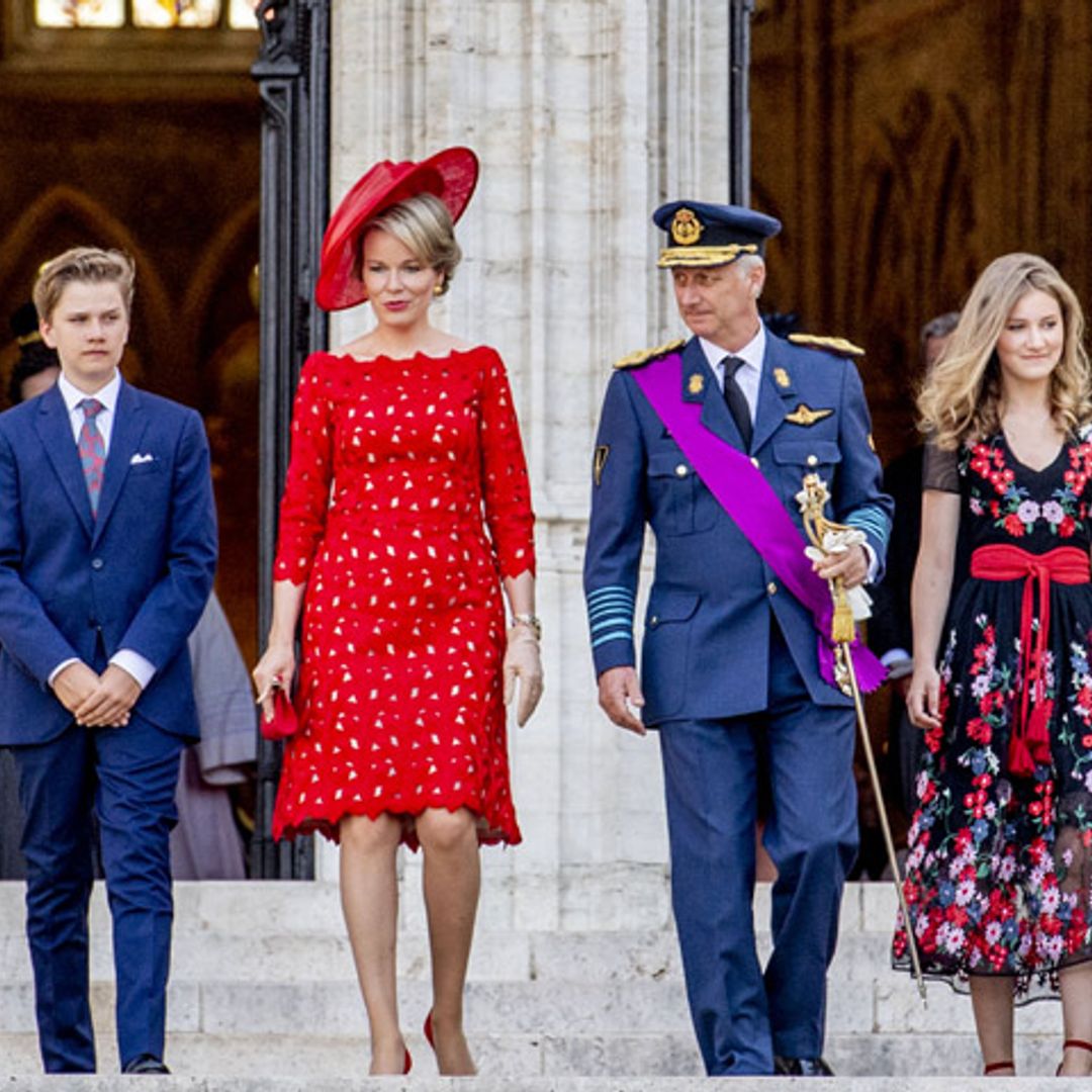Los hijos de Felipe y Matilde de Bélgica, auténticos protagonistas del Día Nacional
