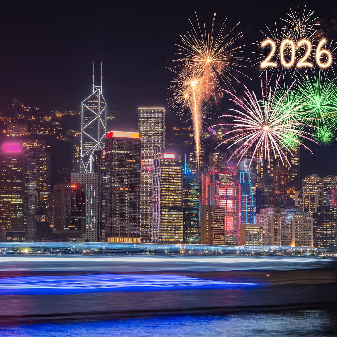 Celebración del Año Nuevo en Hong Kong, China