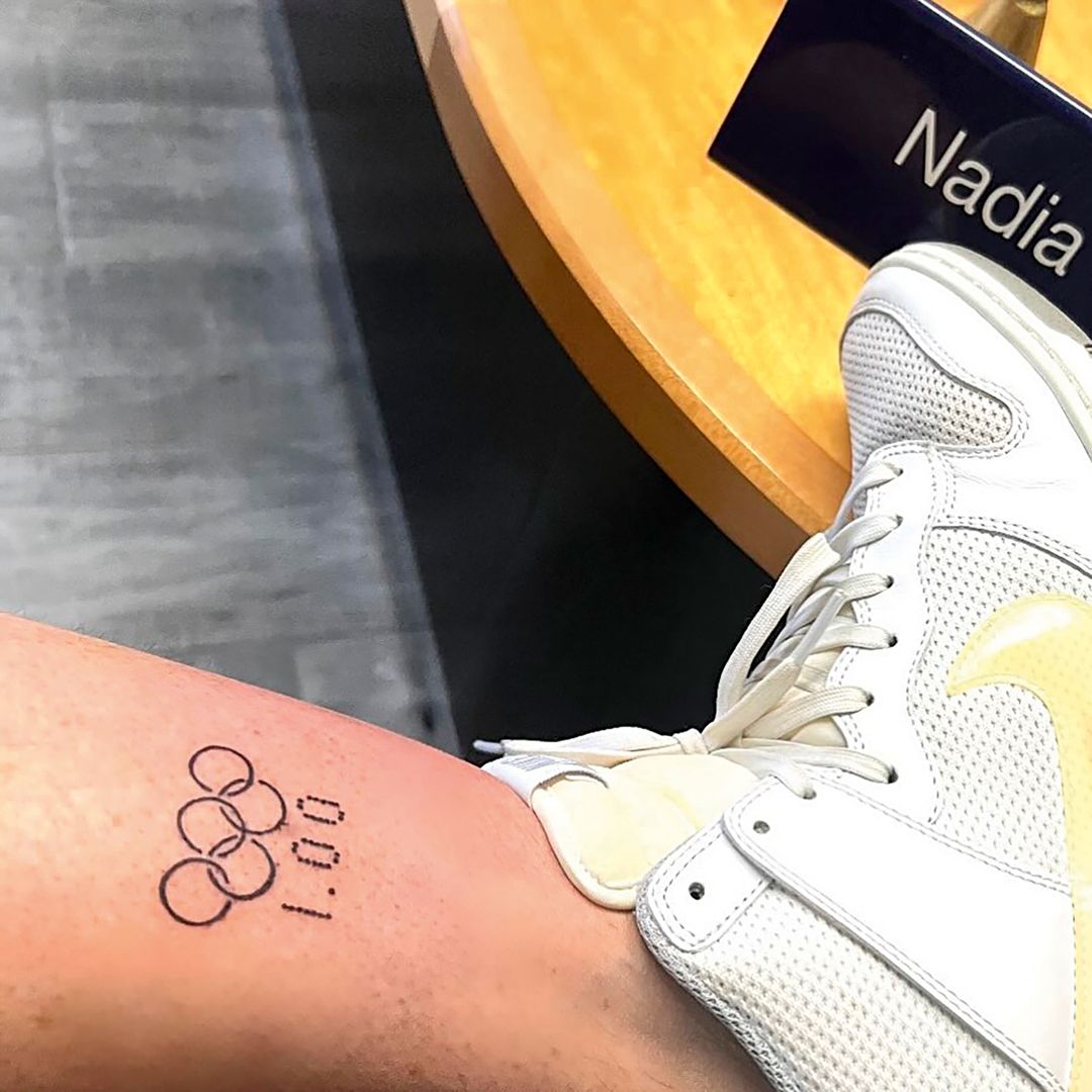 El tatuaje que Nadia Comaneci se hizo en el tobillo