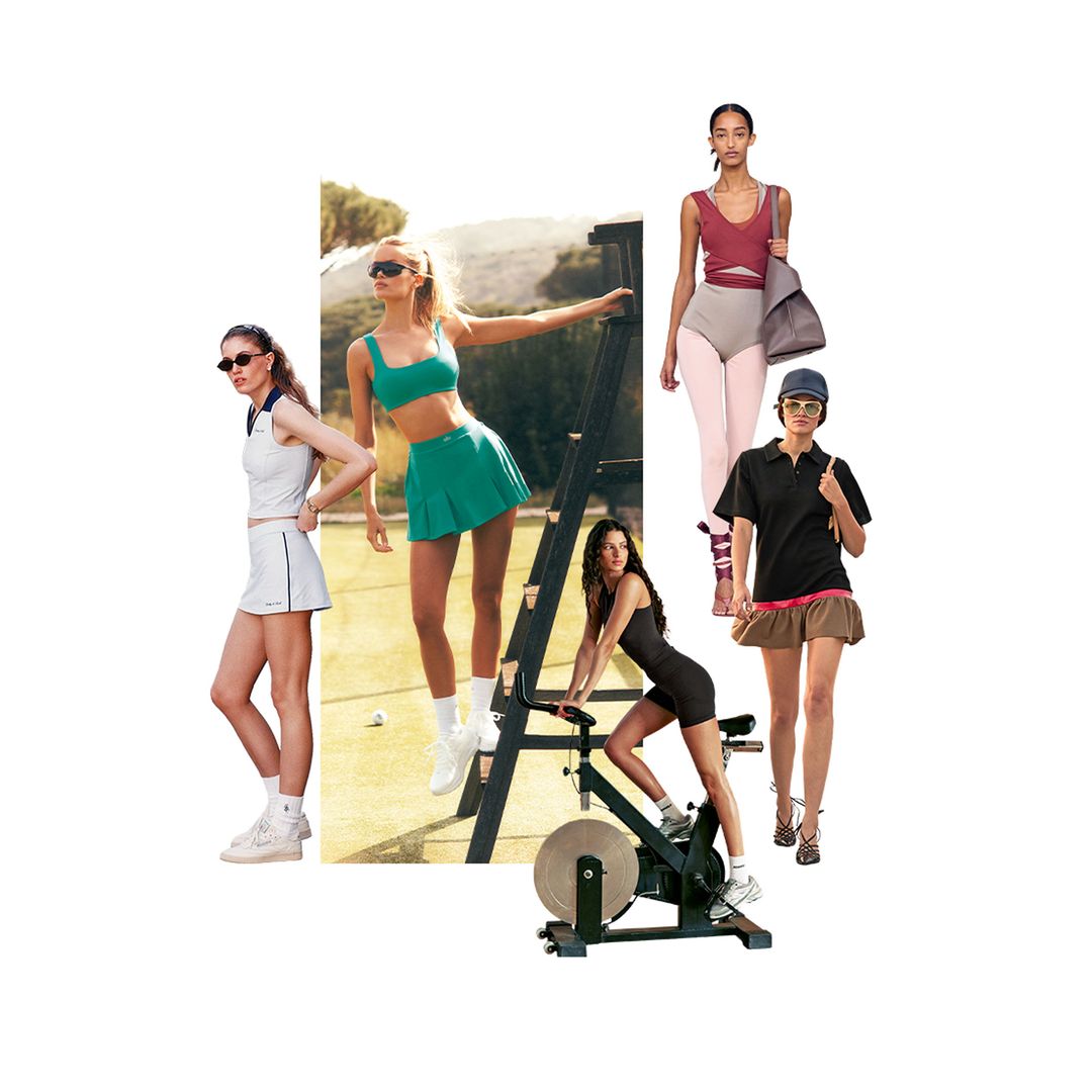 De izquierda a derecha. Sporty & Rich, Alo yoga, Adanola, Cynthia Rowley, Ferragamo