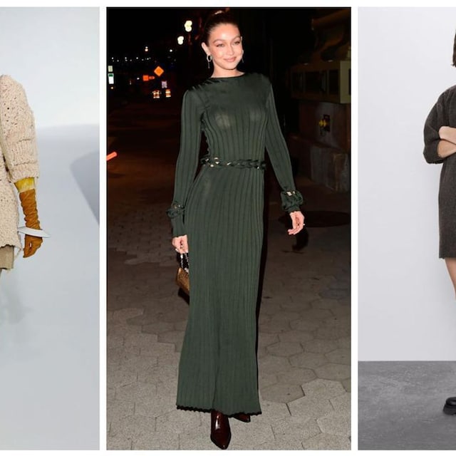collage modelos con sweater dress
