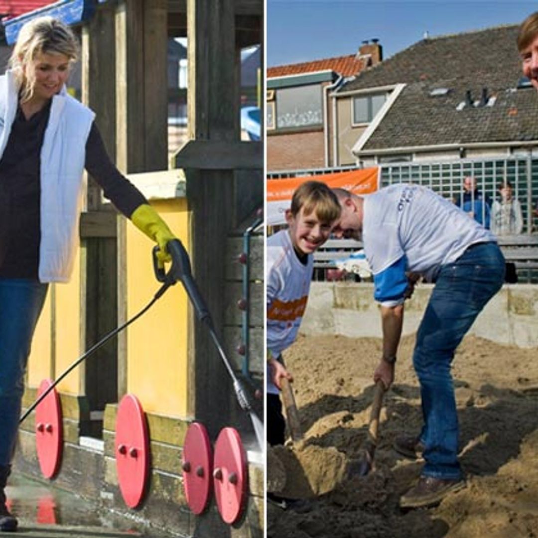 Los reyes de Holanda, manos a la obra