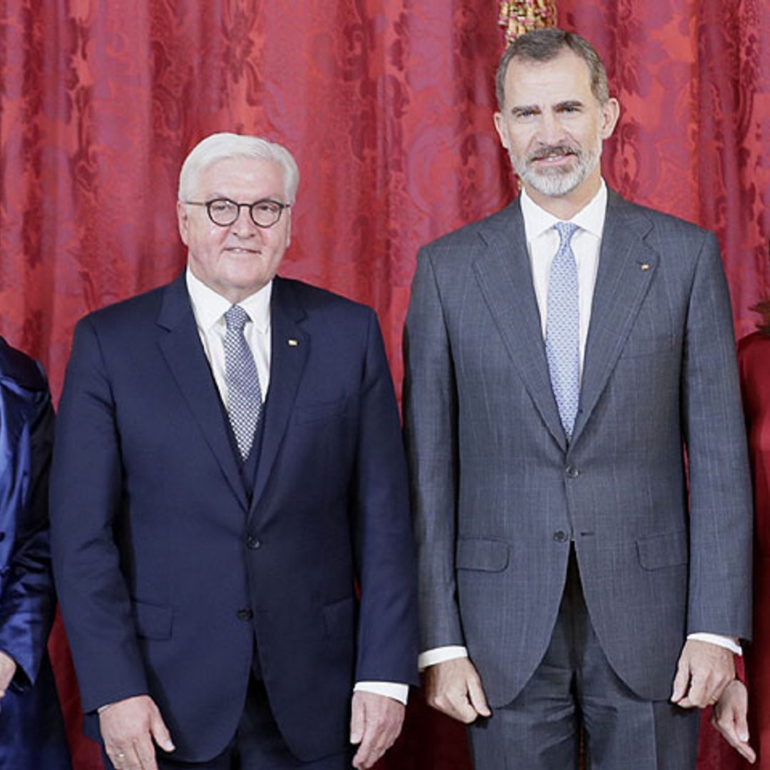 Los Reyes reciben en el Palacio Real al Presidente de Alemania y su esposa, la juez Elke Büdenbender