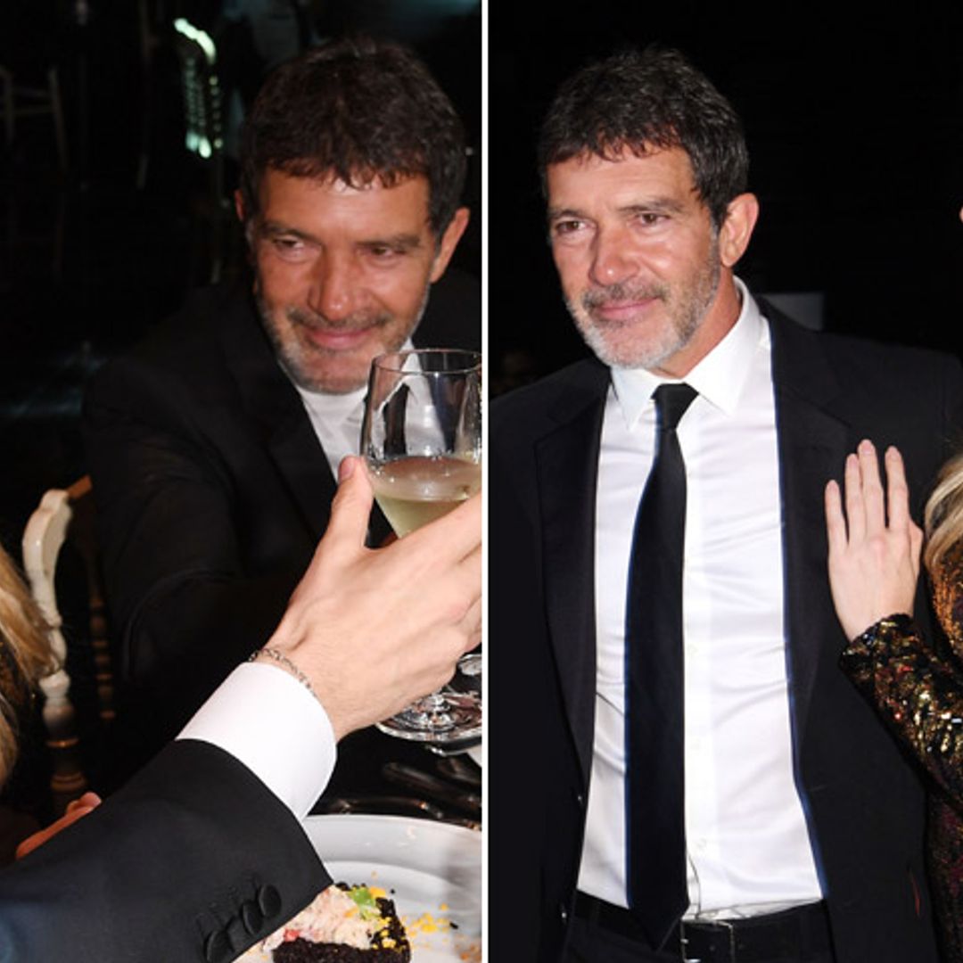Antonio Banderas y Nicole Kimpel, miradas y gestos que lo dicen todo
