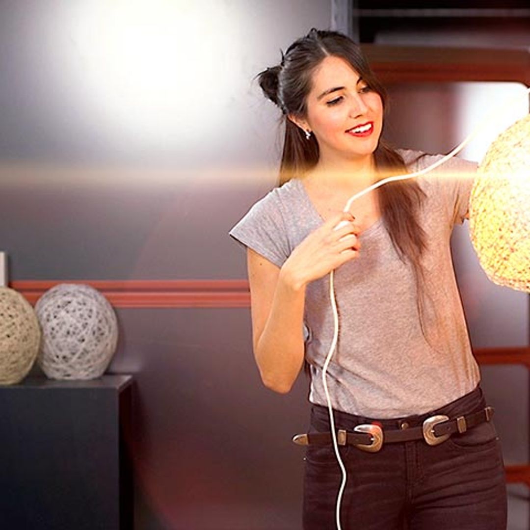 DIY: Haz tu propia lámpara de hilo, por Belu Molina en HOLA!4u