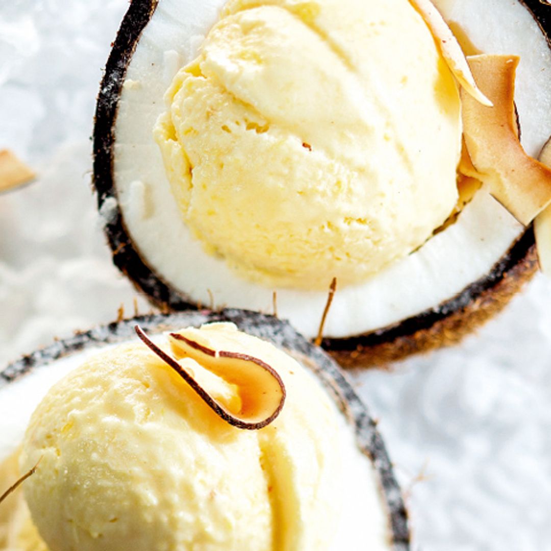 Helado de coco y piña