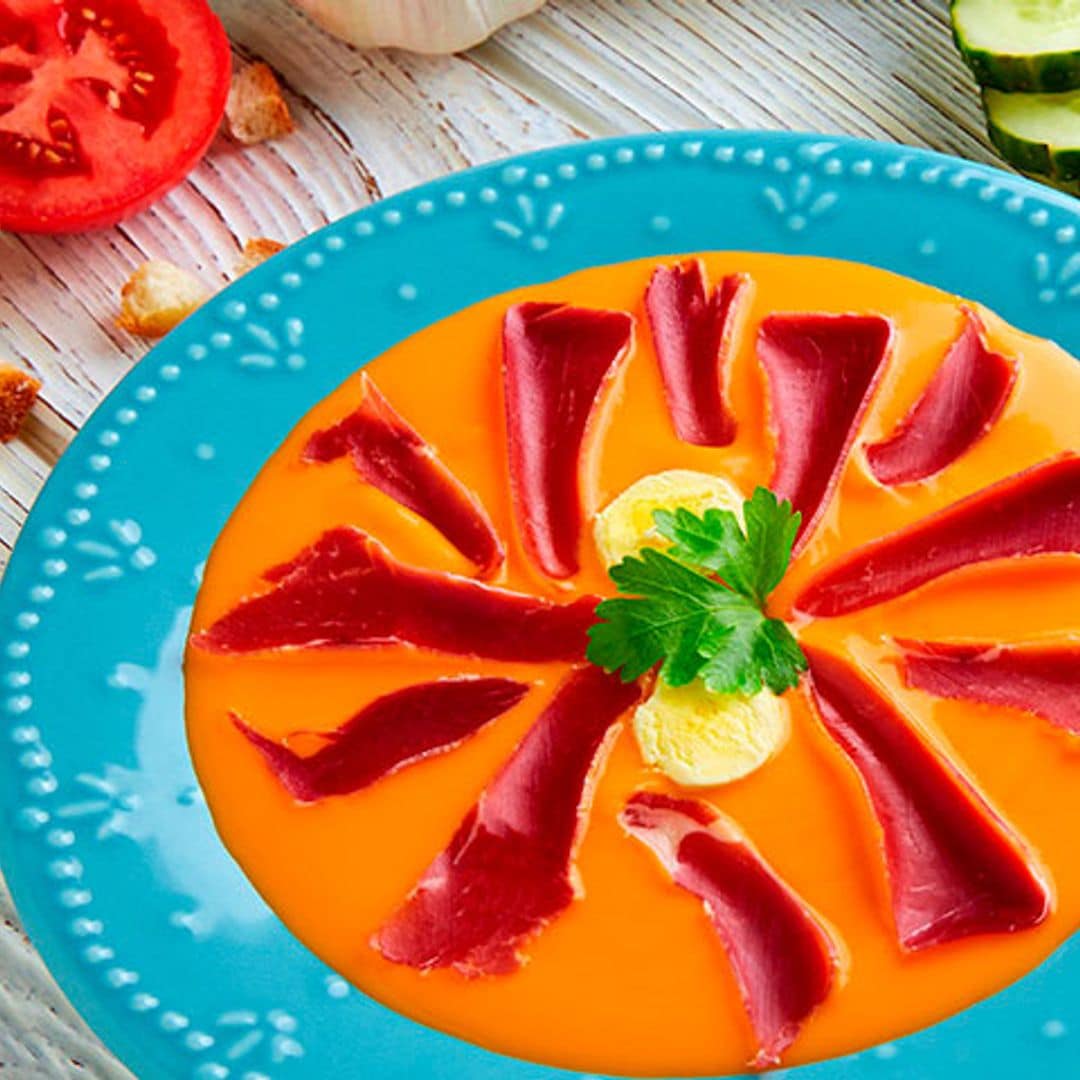 Salmorejo con pera y pepino