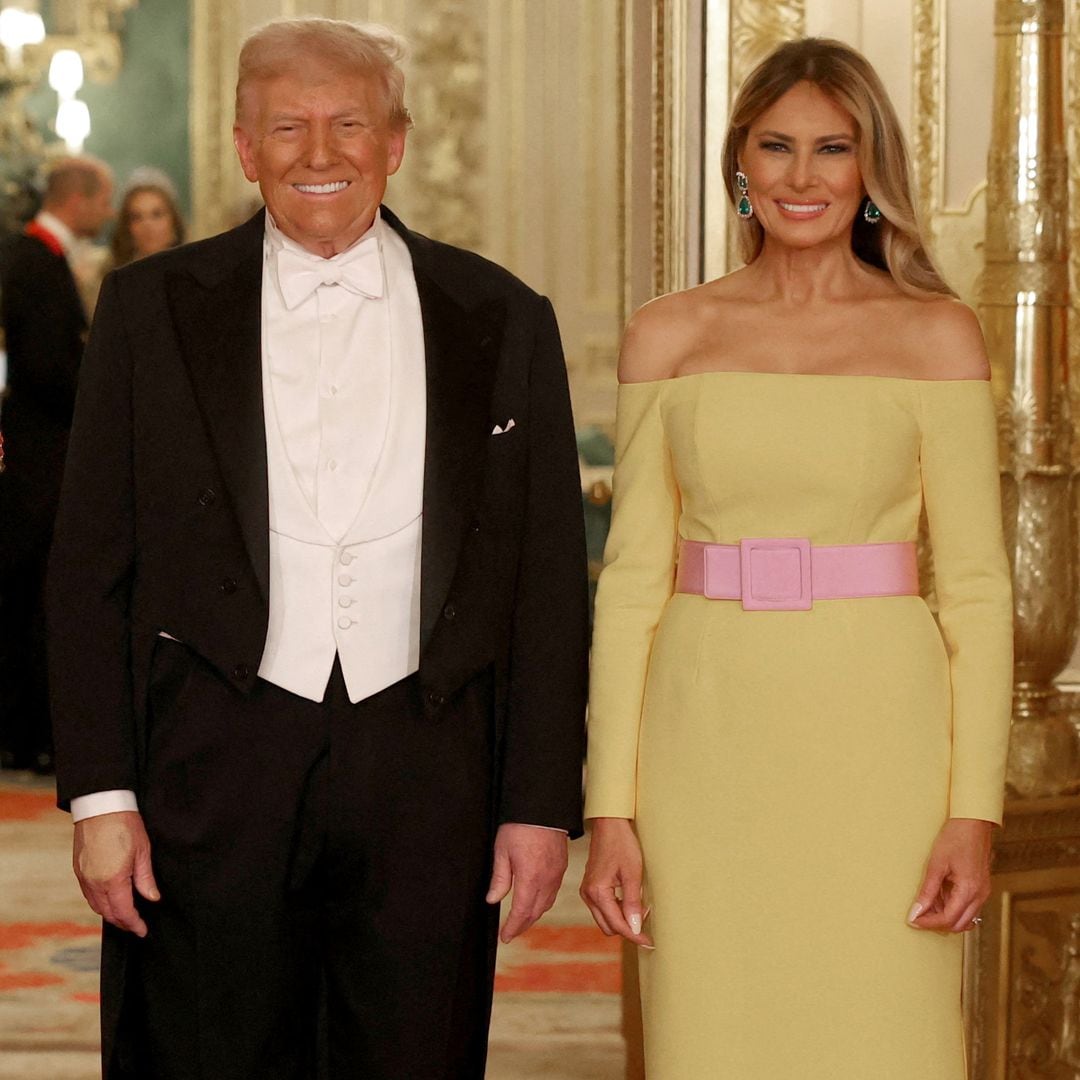 Melania Trump elige a Carolina Herrera para brillar en su noche de gala en Windsor