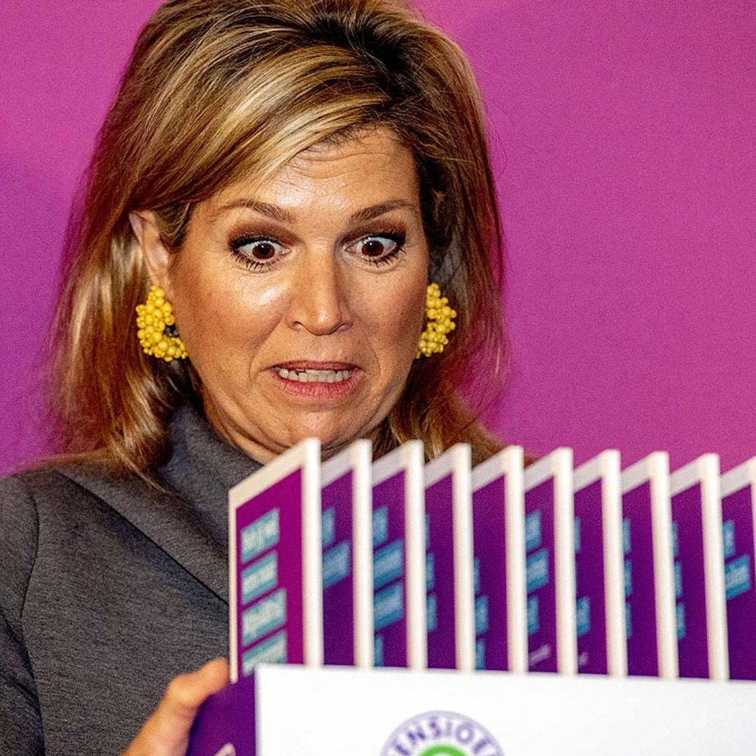 ¡Su cara lo dice todo! Así de expresiva se ha mostrado Máxima de Holanda en un acto sobre las pensiones