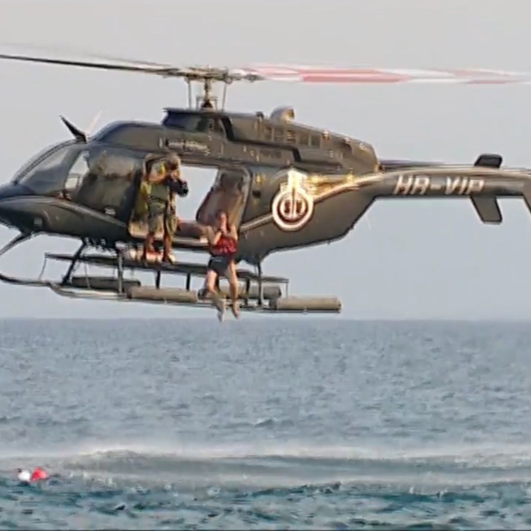 Isabel Pantoja, asustada y emocionada antes de dar el salto del helicóptero en 'Supervivientes'