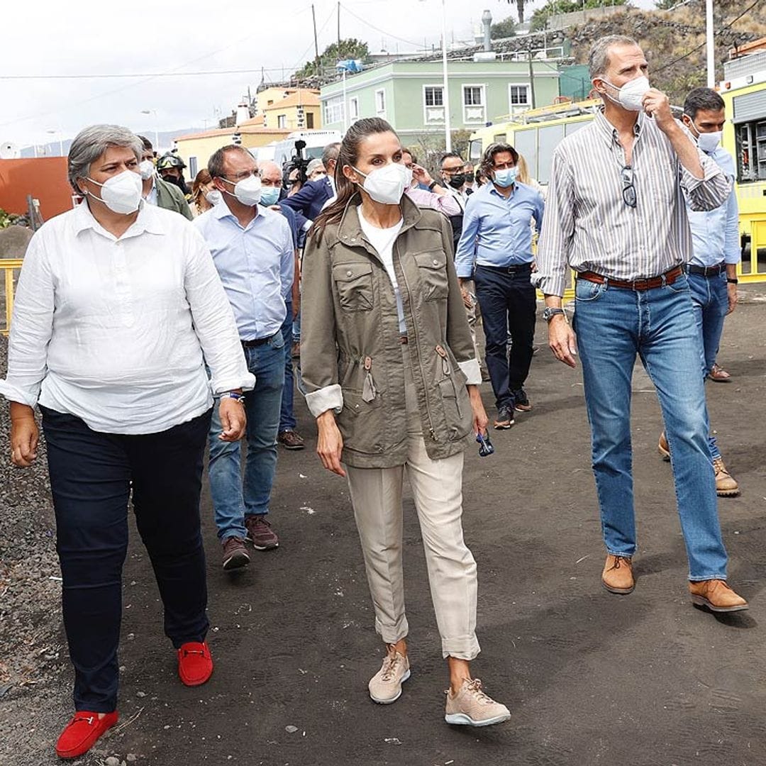 Los Reyes se acercan a una de las zonas más afectadas por el volcán de La Palma