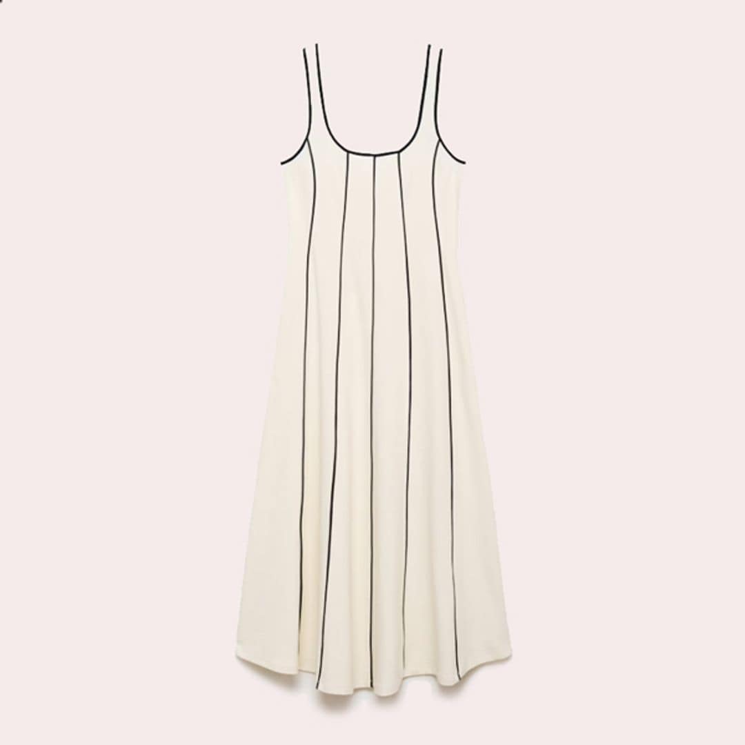 El vestido blanco de Mango que más estiliza