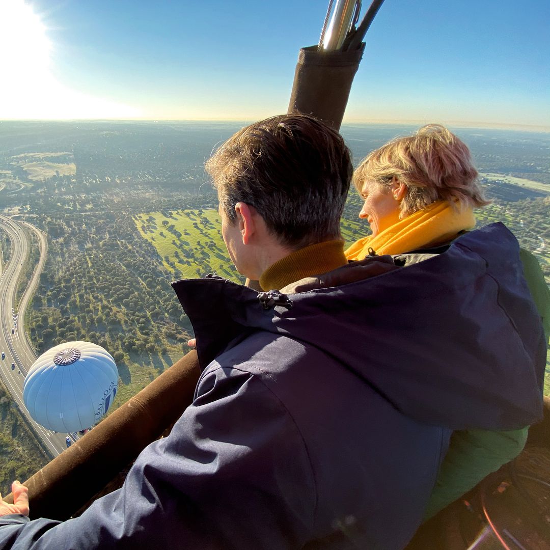 En globo aerostático sobre la Sierra de Madrid