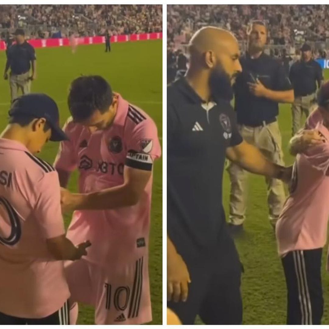 El gran gesto de Messi con un fan interceptado por su guardaespaldas
