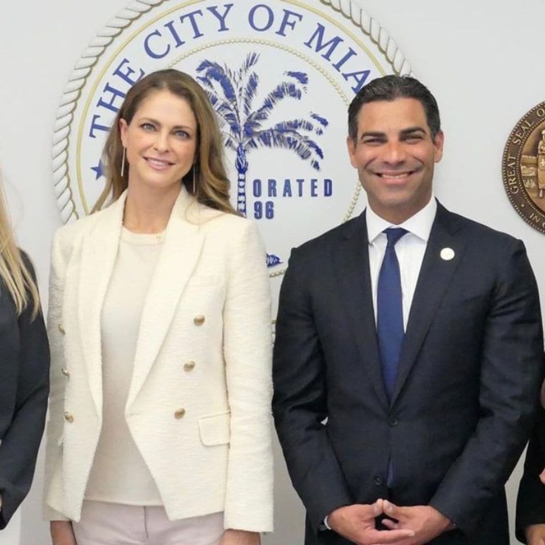 Magdalena de Suecia mantiene un encuentro con el alcalde de Miami por la infancia