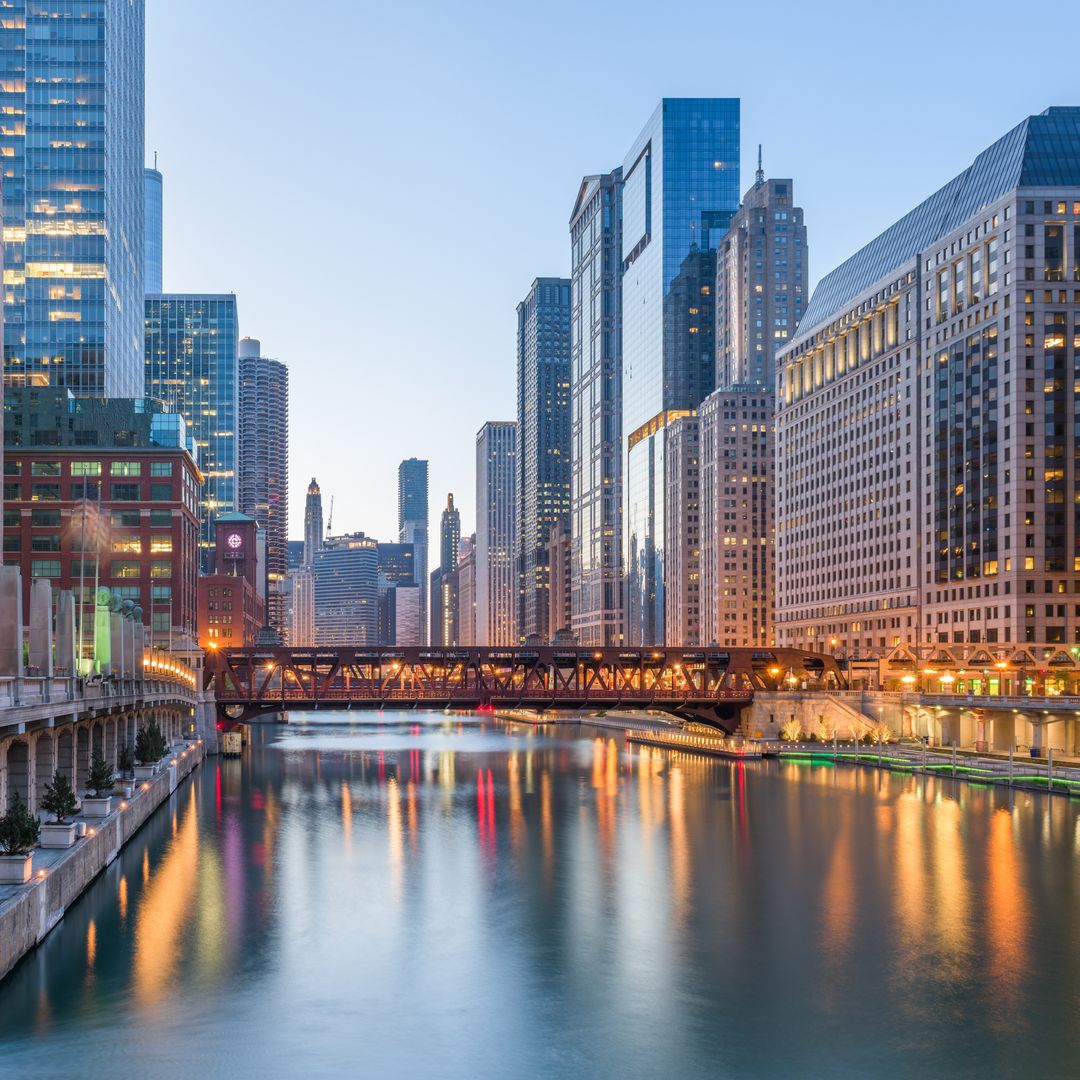 Rascacielos en la ciudad de Chicago (Estados Unidos)