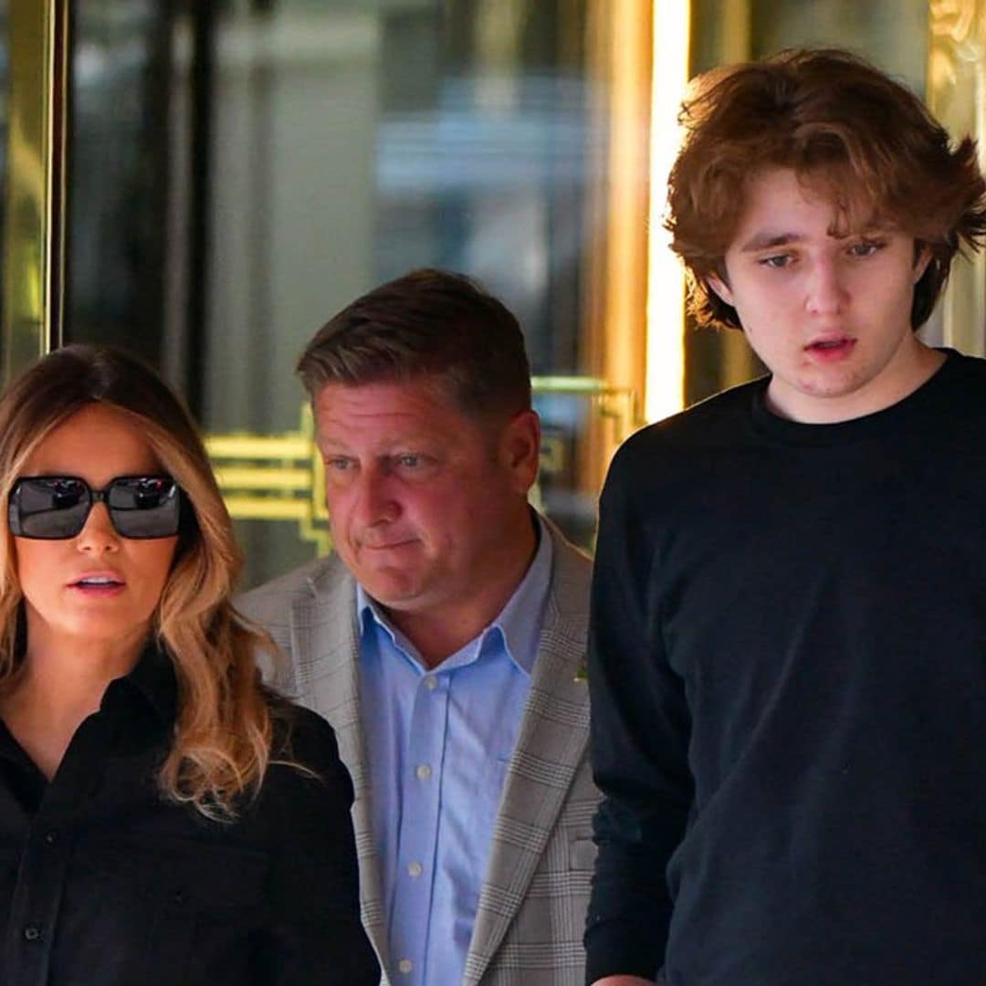 Barron ‘Torre’ Trump, el hijo de Donald y Melania, pega otro estirón