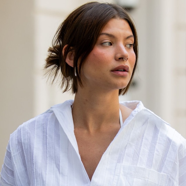 Sophia Geiss en Berlín con look blanco