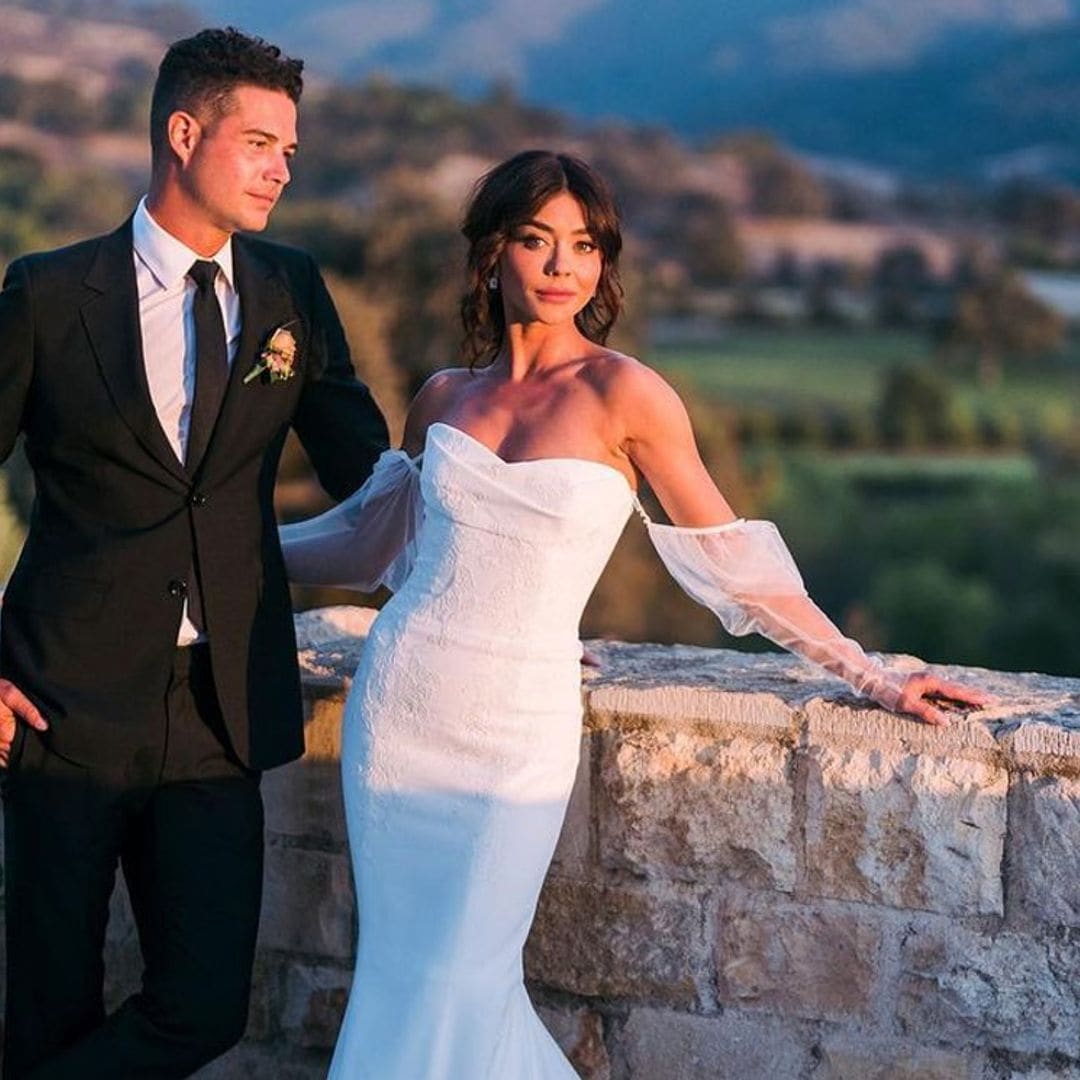 Sarah Hyland ('Modern Family'), una deslumbrante novia en su ansiada boda con Wells Adams