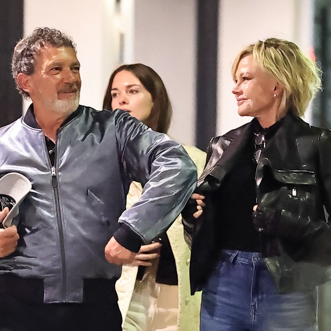 Antonio Banderas y su exmujer Melanie Griffith después de salir juntos a cenar 