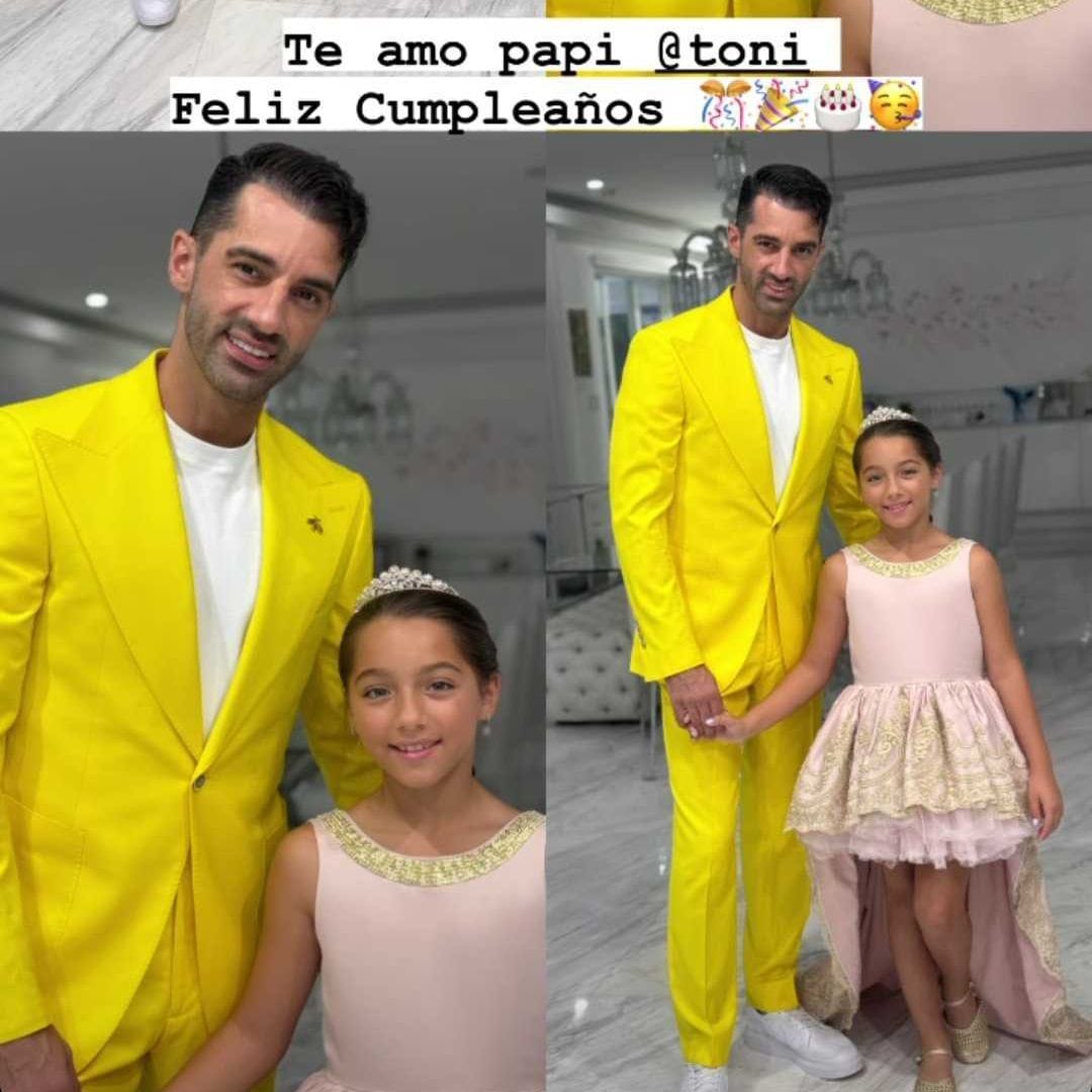 Alaïa felicitó a su papá con este adorable collage