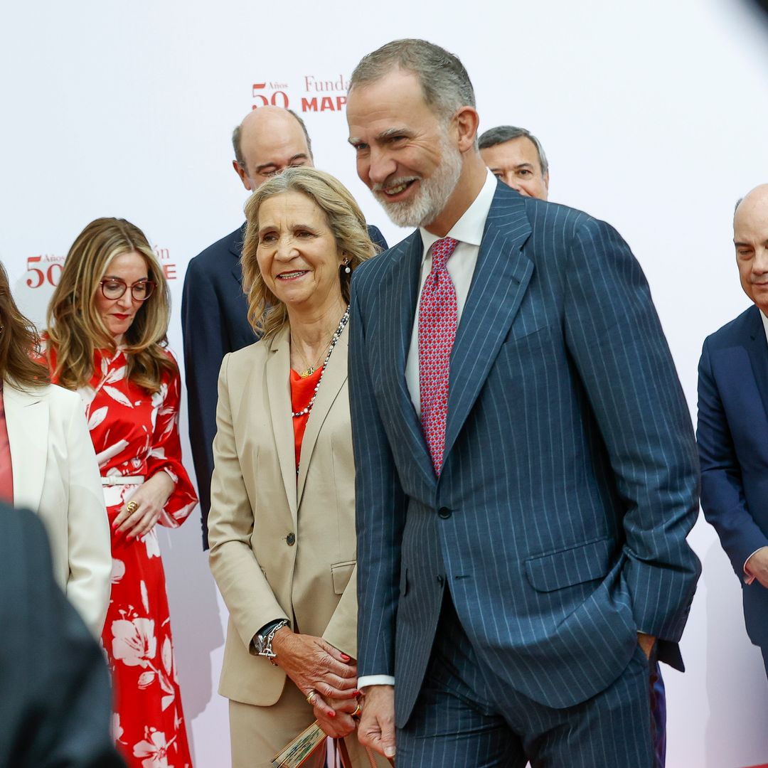 El rey Felipe VI y la infanta Elena se reencuentran en el 50 aniversario de la Fundación MAPFRE
