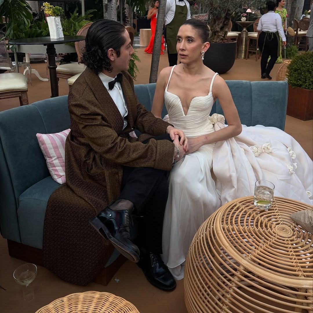 Alejandro Acero con la novia, Angèle Giacinti