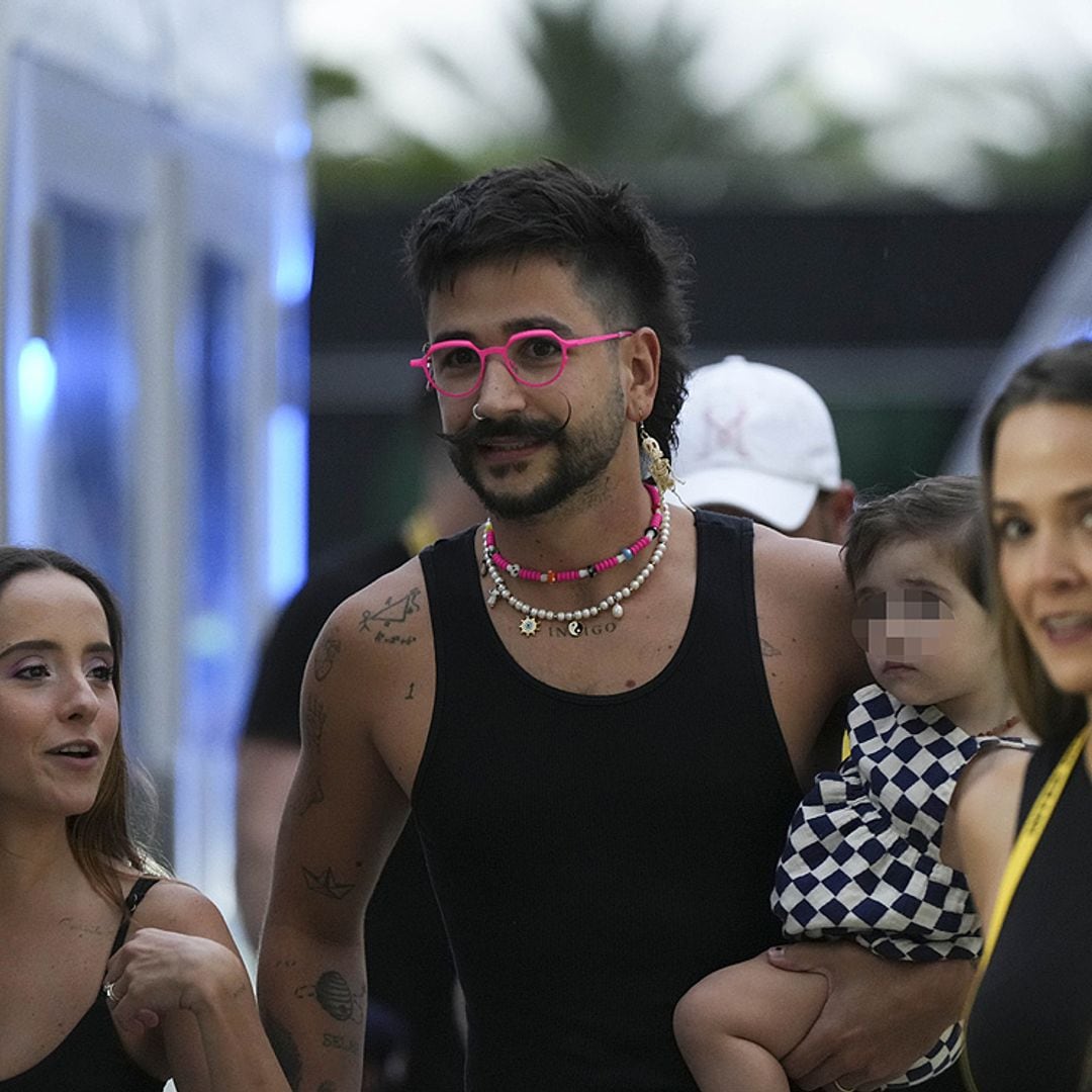 Camilo, acompañado de su mujer Evaluna y la pequeña Índigo, pone la nota musical a la presentación de Messi en Miami