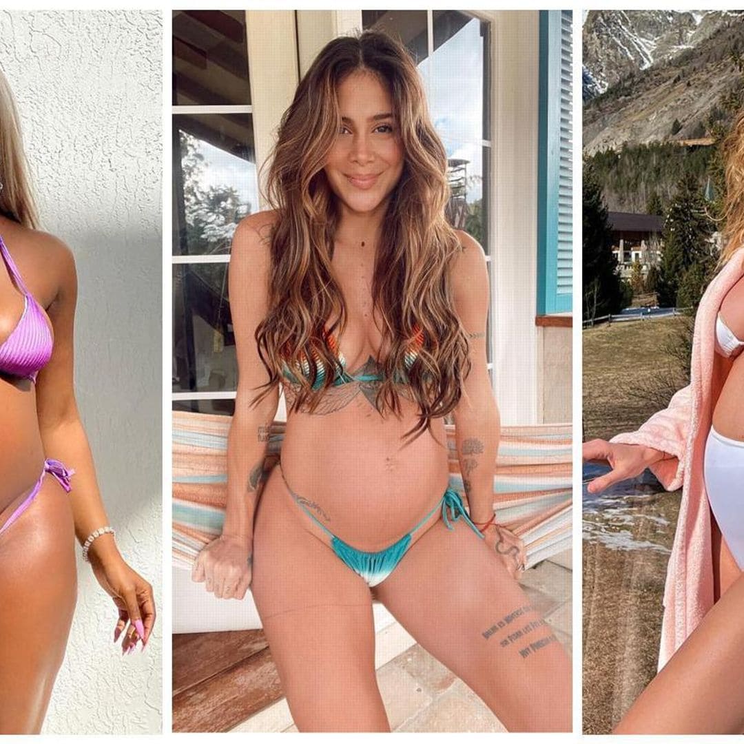 ¡Pancitas al sol! Estas famosas presumen sus embarazos en bikini