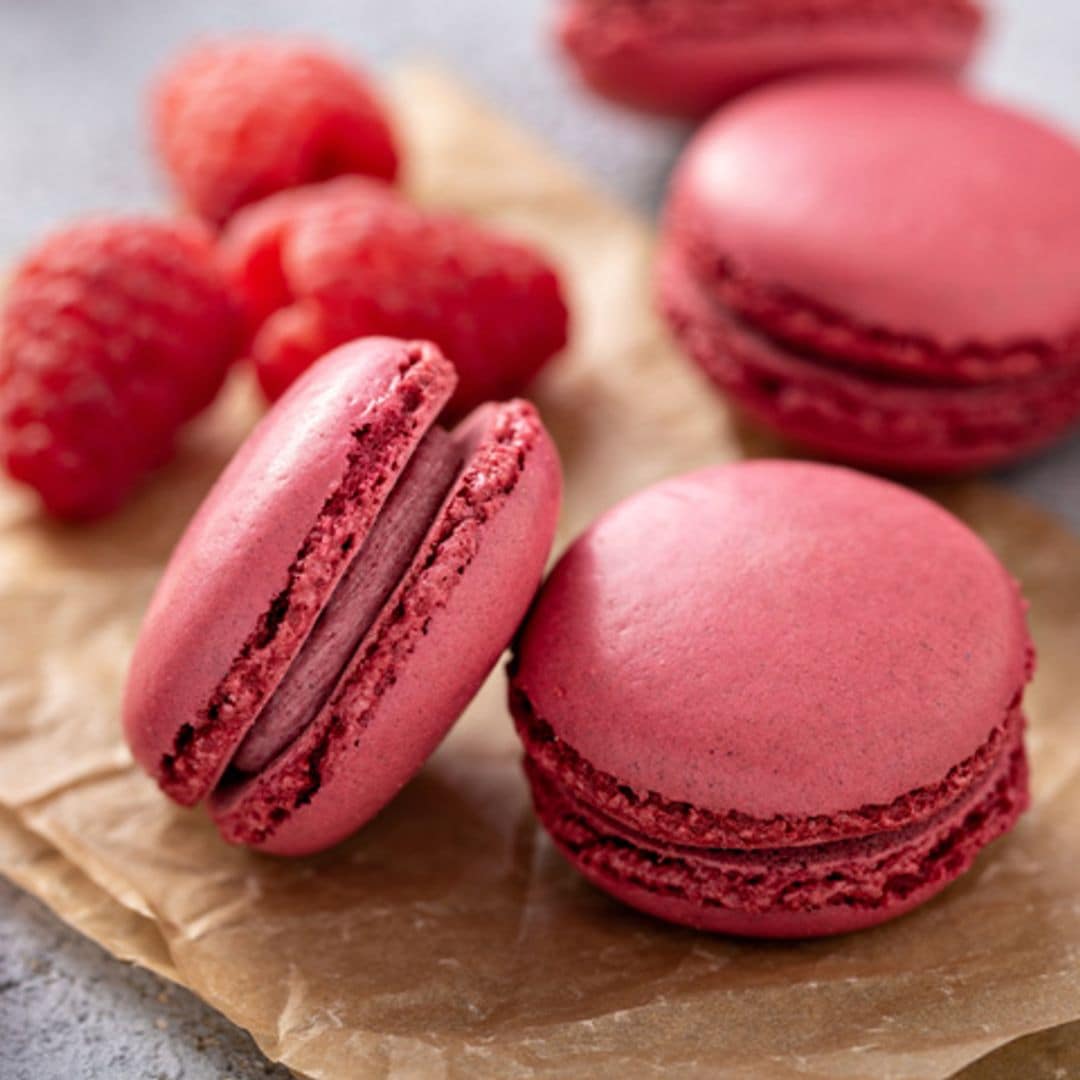 Macarons de frambuesas