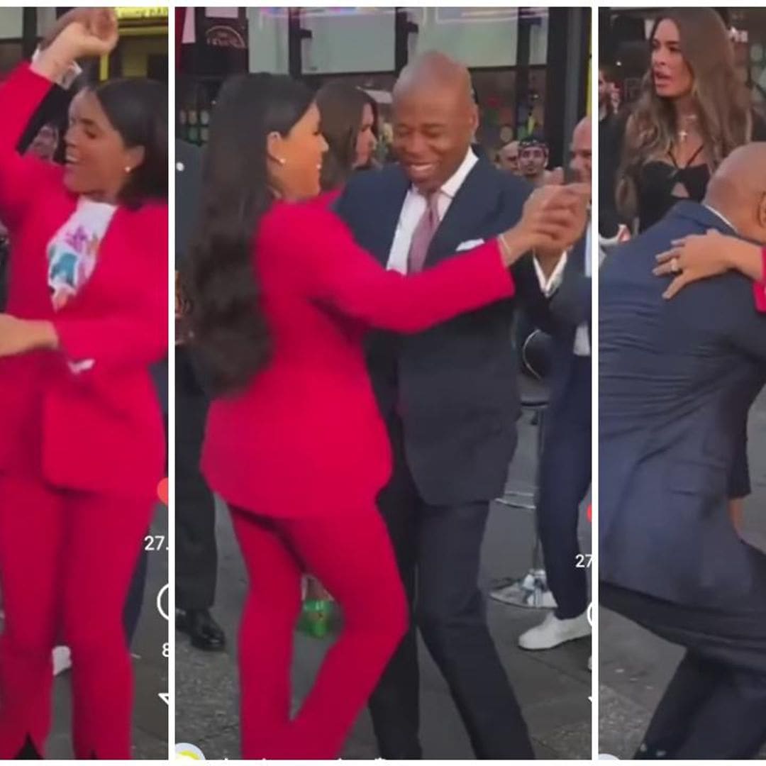 Francisca Lachapel y el alcalde de Nueva York bailan al ritmo de merengue en Times Square