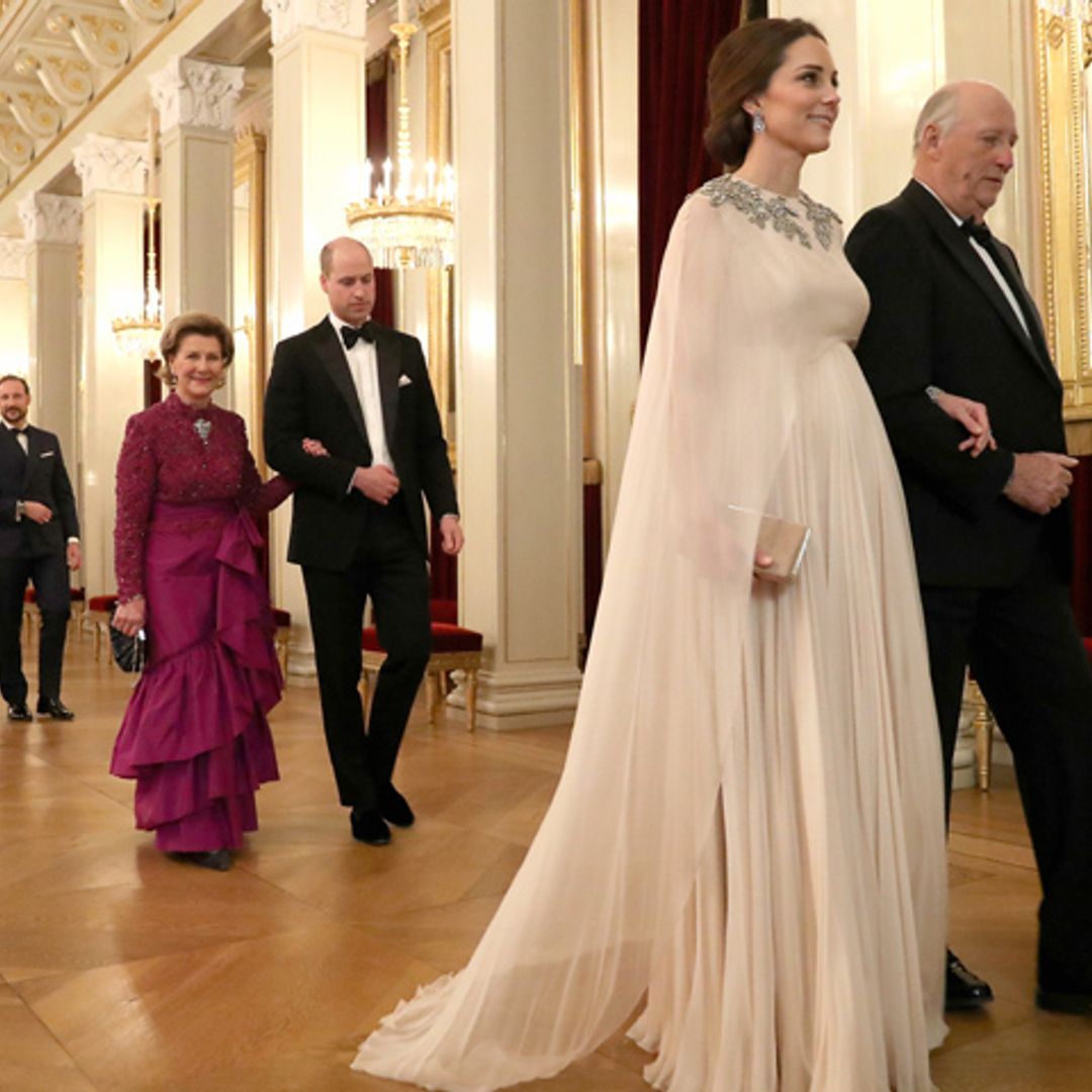 Los 'royals' noruegos reciben a los Duques de Cambridge con una cena de gala