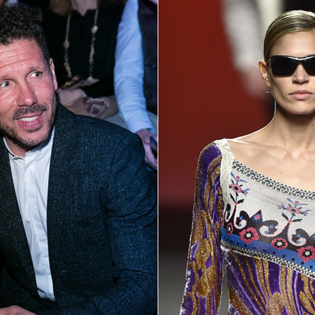 ¡Solo tiene ojos para ella! Simeone, a pie de pasarela en el desfile de Carla Pereyra