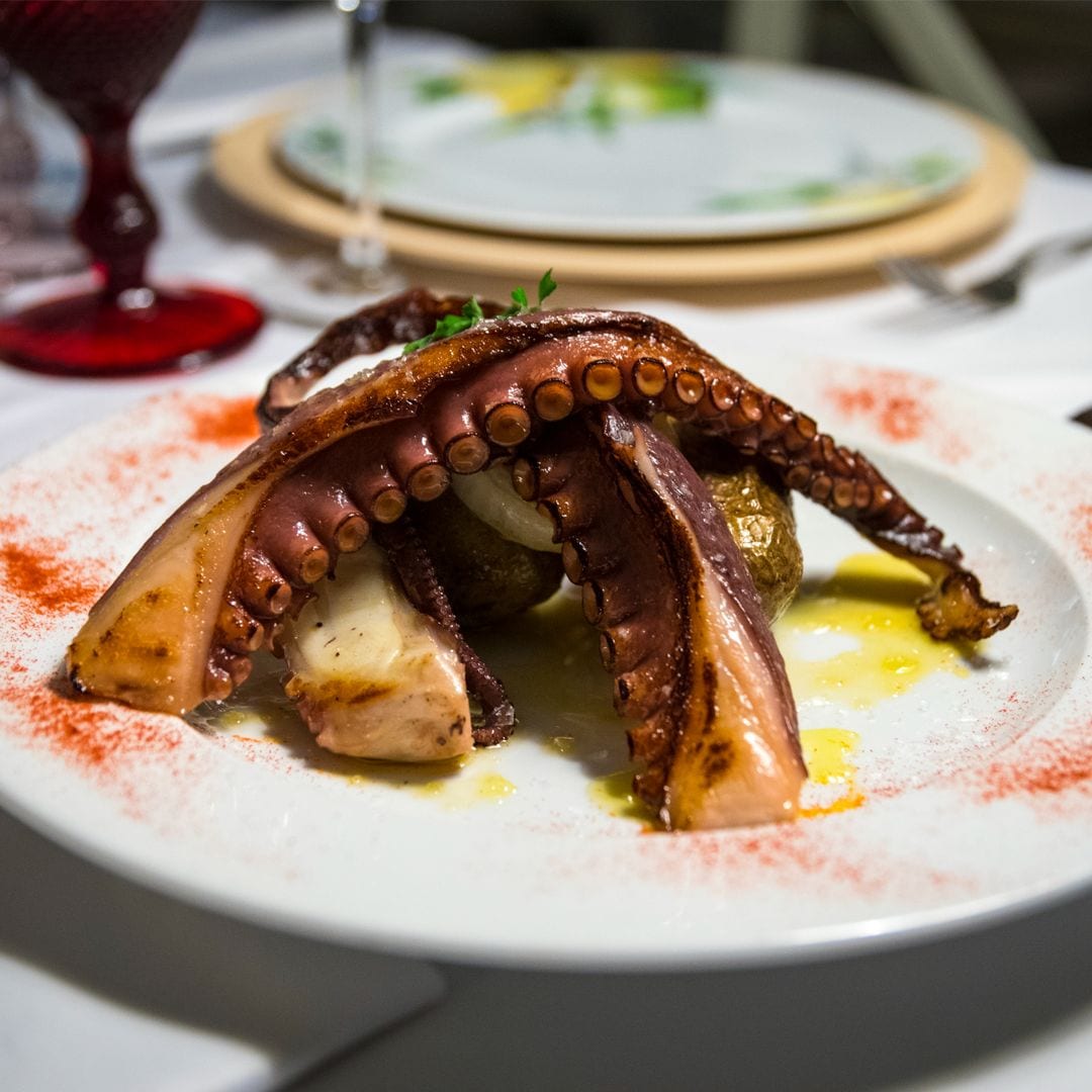 Pulpo a la brasa, Pontevedra, comarca del Salnés