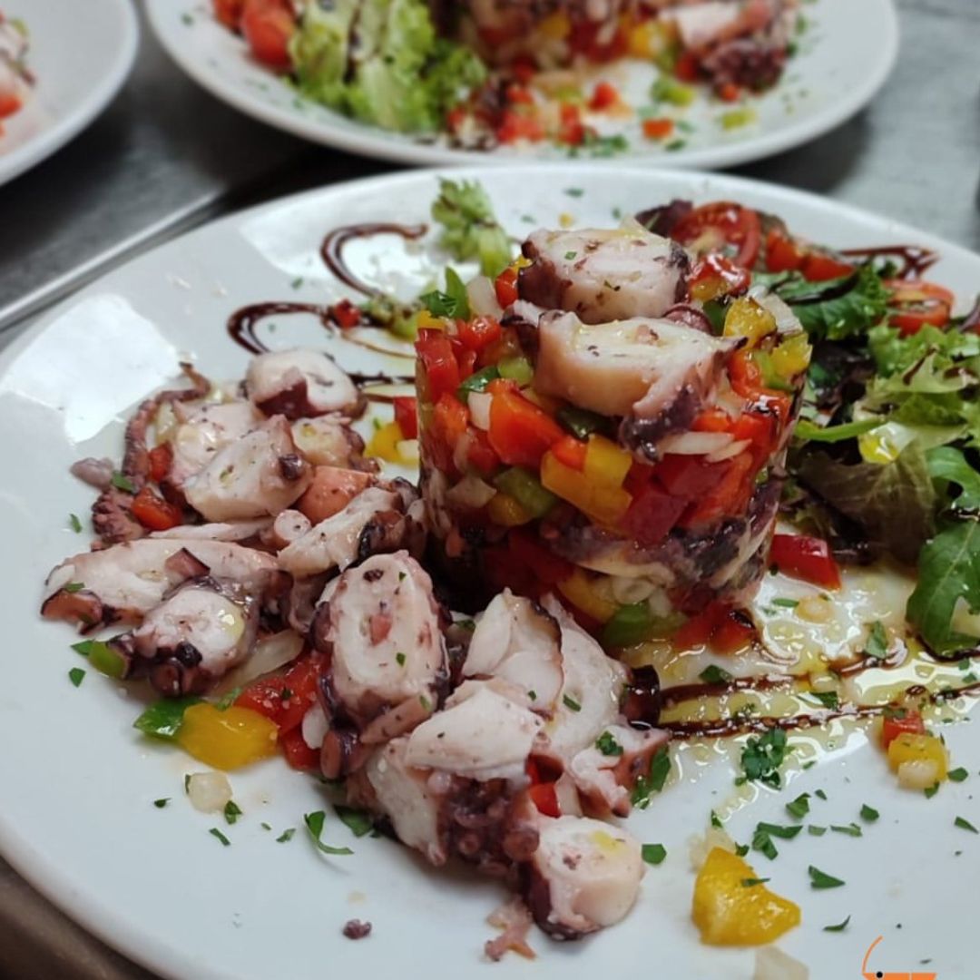 Pulpo aliñado, restaurante La Esquina, Algeciras, Cádiz
