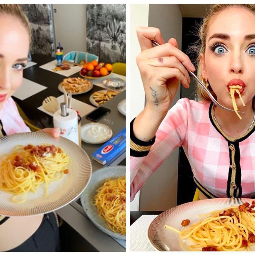 Chiara Ferragni nos enseña cómo preparar la verdadera pasta carbonara ¡en solo 15 minutos!