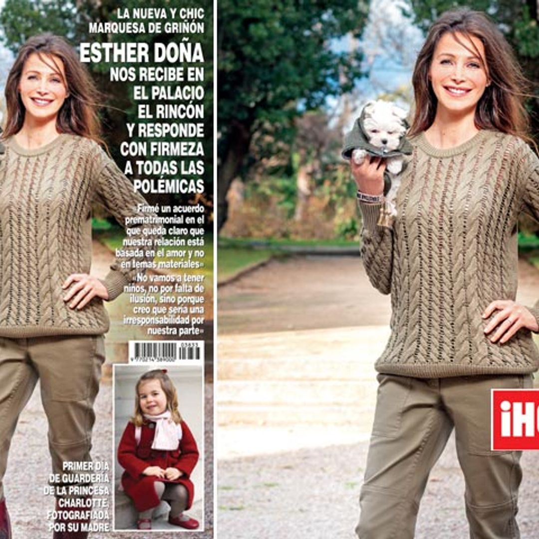 En ¡HOLA!, Esther Doña nos recibe en el palacio El Rincón y responde con firmeza a todas las polémicas