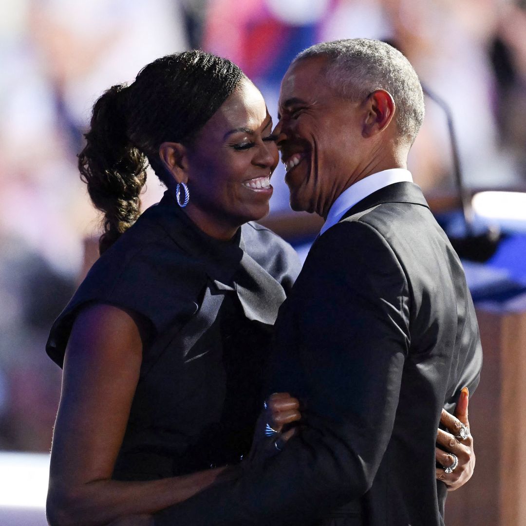 Barack y Michelle Obama, muy cariñosos